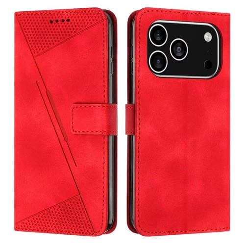 Funda de cuero Dream Triangle con cordón para iPhone 17 Pro (roja)