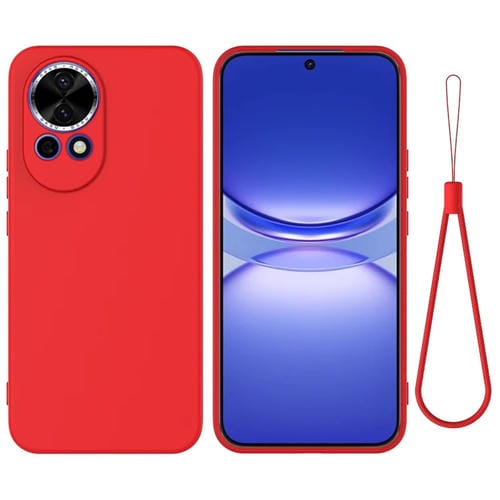 Funda Protectora Silicona Líquida Huawei Nova 12 Cobertura Total a Prueba de Caídas (Rojo)
