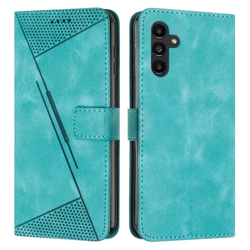 Funda de Cuero para Samsung Galaxy A35 Dream Triangle con Cordón Largo (Verde)