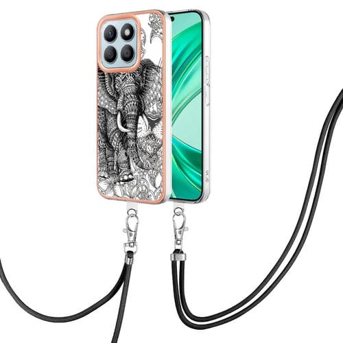 Funda para Teléfono Honor X8B con Imd Doble Cara Galvanizada y Cordón (Elefante Tótem)