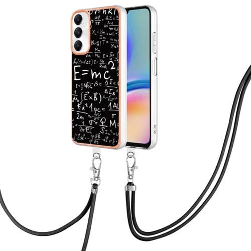 Estuche para Teléfono Samsung Galaxy A05S Imd Doble Cara con Galvanoplastia y Cordón (Ecuación)
