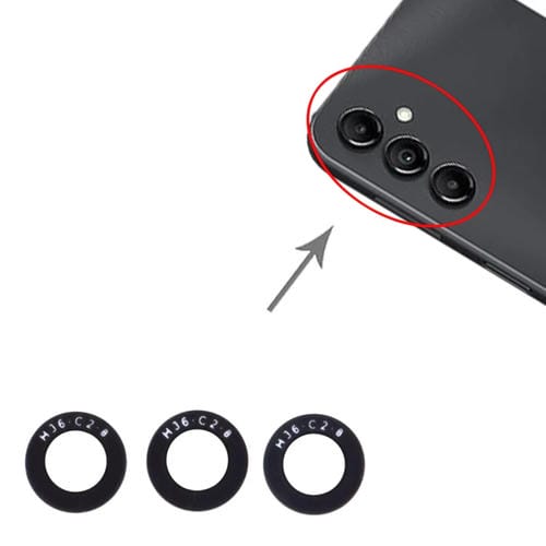Obiettivo della fotocamera posteriore Samsung Galaxy A14 SM-A145F (10 pezzi)