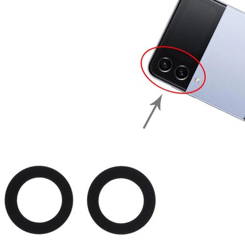 Objectif de caméra arrière Samsung Galaxy Z Flip4 SM-F721B (10 pièces)