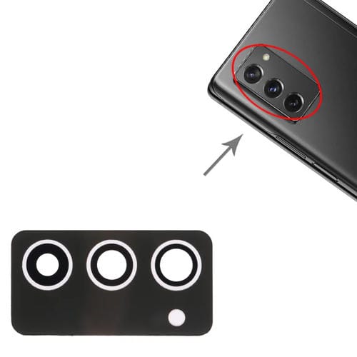 Objectif de caméra arrière Samsung Galaxy Z Fold2 5G SM-F916B (10 pièces)