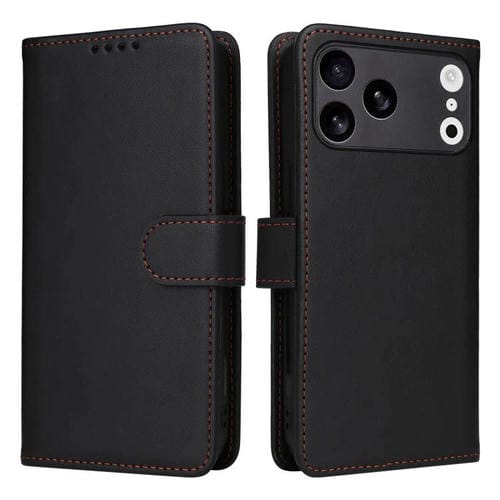 Funda BETOPNICE BN-005 2 en 1 desmontable de imitación de cuero genuino para iPhone 17 Pro Max (negro)