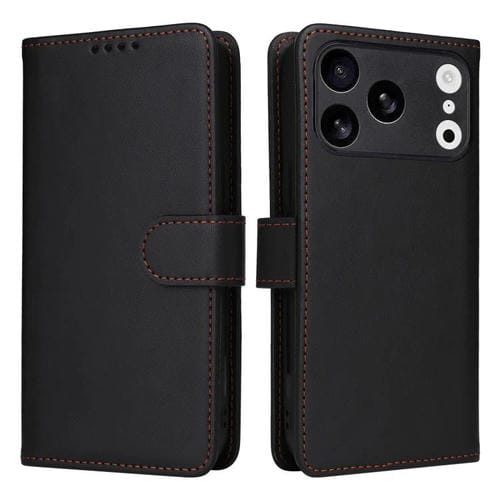 Funda BETOPNICE BN-005 2 en 1 desmontable de imitación de cuero genuino para iPhone 17 Pro (negra)