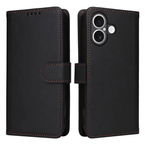 Funda BETOPNICE BN-005 2 en 1 desmontable de imitación de cuero genuino para iPhone 17 (negro)