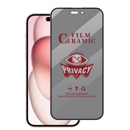Película Cerámica de Privacidad para iPhone 15 Cobertura Total - MOVILSTORE