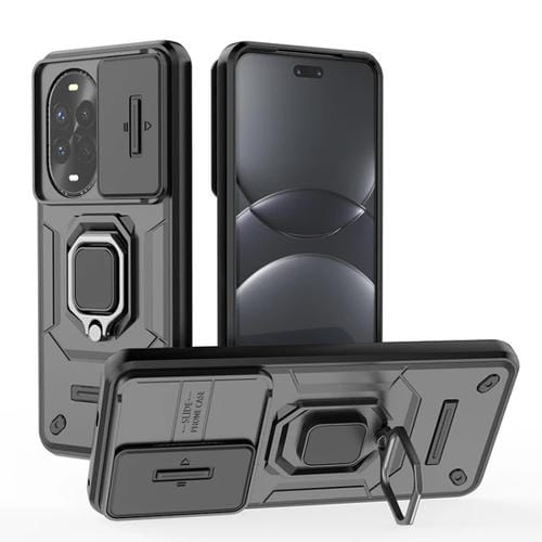 Funda para Huawei Nova 13 Pro 5G con Soporte y Carcasa Deslizante TPU + PC (Negro)