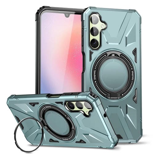 Funda para Samsung Galaxy A54 5G Magsafe Magnética a Prueba de Golpes con Soporte para Anillo (Verde)