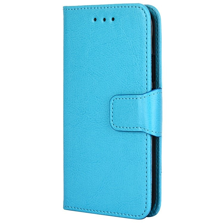 Funda de Cuero con Textura de Cristal para OnePlus Nord CE 4 Lite 5G (Azul Cielo)
