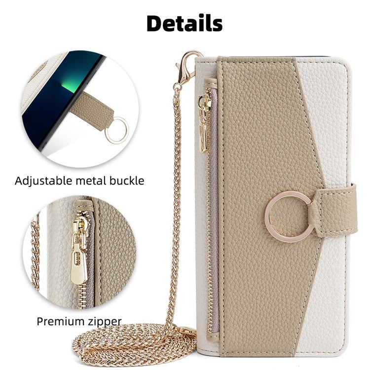Funda de Cuero Textura de Lichi para OnePlus Ace 3 Pro 5G (Blanco)