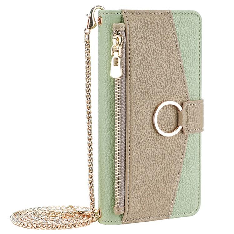 Funda de Cuero con Textura de Lichi para OnePlus Ace 5 y Ace 5 Pro (Verde)