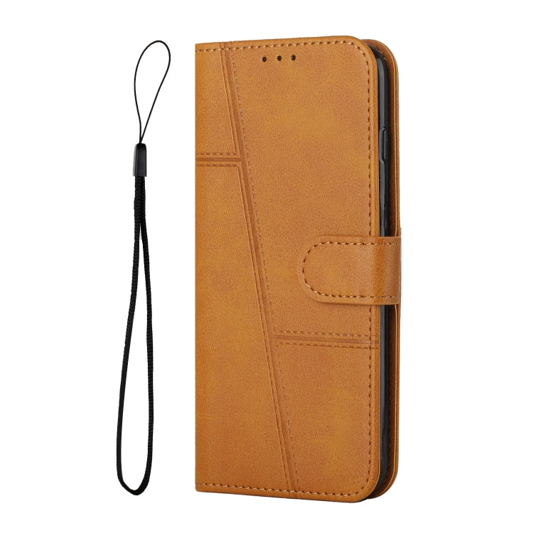 Funda de Cuero Textura Becerro con Hebilla para Teléfono Itel A50 (Amarillo)