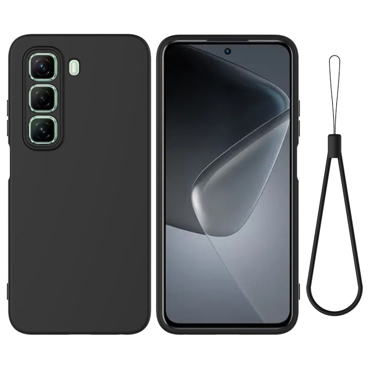 Funda para Teléfono Silicona Líquida Infinix Hot 50 Pro 4G Cobertura Total (Negro)