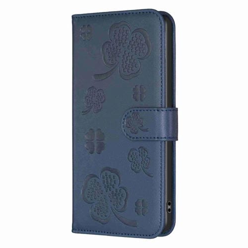 Funda para Teléfono Samsung Galaxy A20 / A30 Cuero Relieve Cuatro Hojas (Azul)