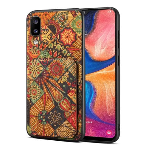 Funda para Teléfono Samsung Galaxy A20 con Ranura para Tarjeta Dual (Amarillo Otoño)