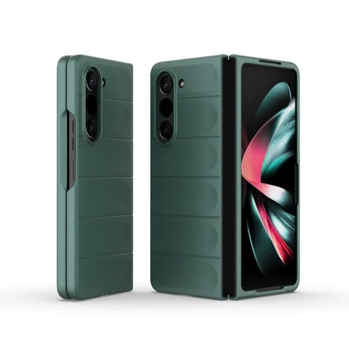 Funda para Teléfono Samsung Galaxy Z Fold5 5G Magic Shield Fold PC a Prueba de Golpes (Verde Oscuro)