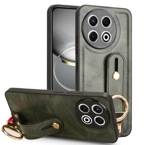 Funda de Cuero con Correa para El Cuello para Tecno Spark 30 Pro 4G (Verde)