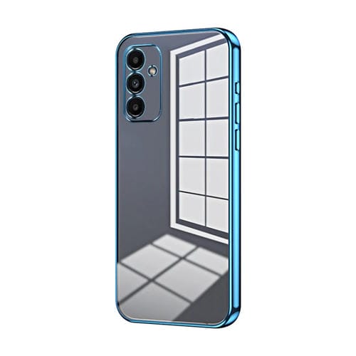 Funda para Teléfono Samsung Galaxy A13 5G / A04S con Orificio Fino y Revestimiento Transparente (Azul)