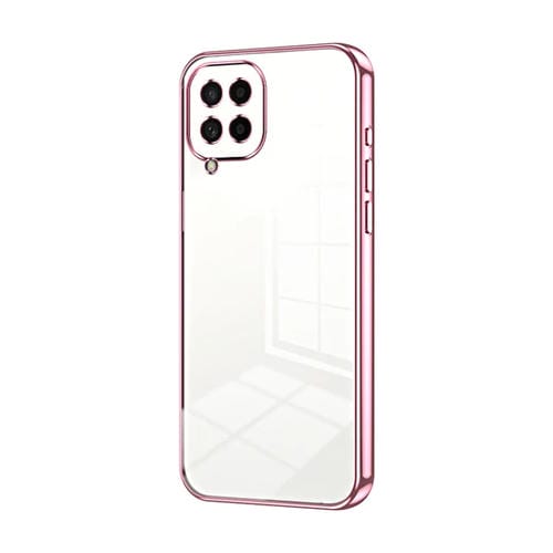 Funda para Teléfono Samsung Galaxy M53 5G Orificio Fino Revestimiento Transparente (Rosa)
