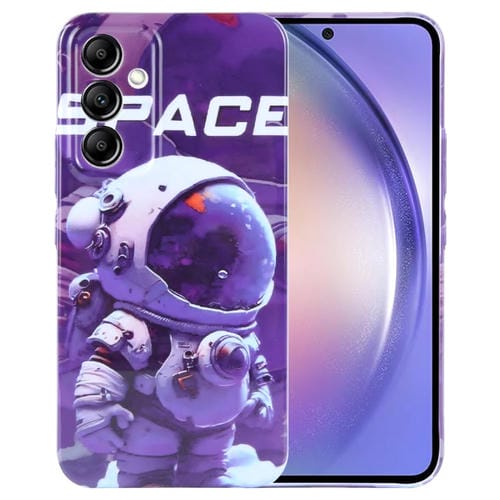 Funda para Teléfono Samsung Galaxy A54 5G PC con Orificio Preciso y Patrón Pintado (Astronauta Púrpura)
