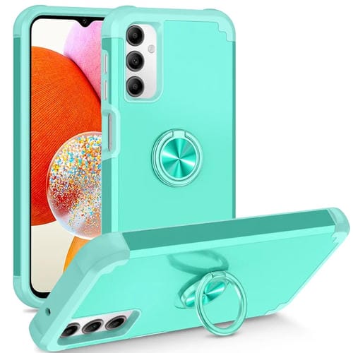 Funda para Samsung Galaxy A14 5G L2 Magnética con Soporte de Anillo Giratorio (Verde Menta)