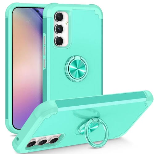 Funda para Samsung Galaxy A54 5G L2 Magnética con Soporte de Anillo Giratorio (Verde Menta)