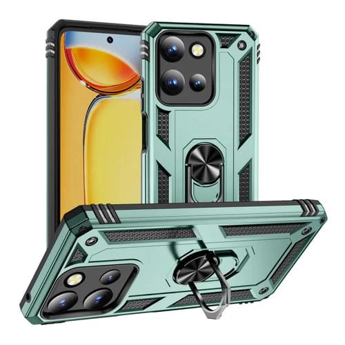 Funda TPU + PC para Motorola Moto G 5G 2025 a Prueba de Golpes con Soporte (Verde Oscuro)