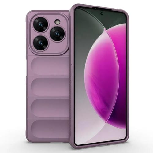 Funda TPU + Franela Tecno Spark 20 Pro 4G Protección Mágica Global (Morada)