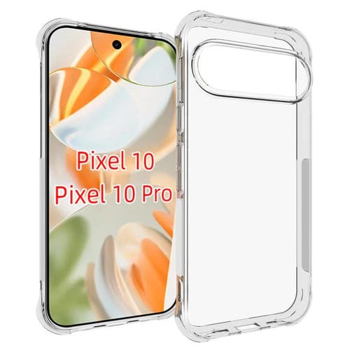 Funda TPU Gruesa Antideslizante a Prueba de Golpes para Google Pixel 10/10 Pro (Transparente)