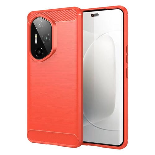 Funda TPU con Textura Fibra de Carbono para Honor 300 Ultra (Rojo)