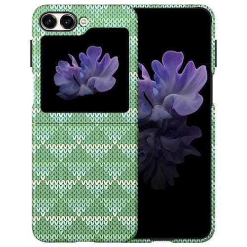 Funda plegable para teléfono Samsung Galaxy Z Flip5 con pegatina de agua para PC (Verde Claro)