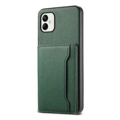 Funda para Teléfono Samsung Galaxy A05 con Diseño de Bolsa de Tarjeta y Textura de Becerro (Verde)
