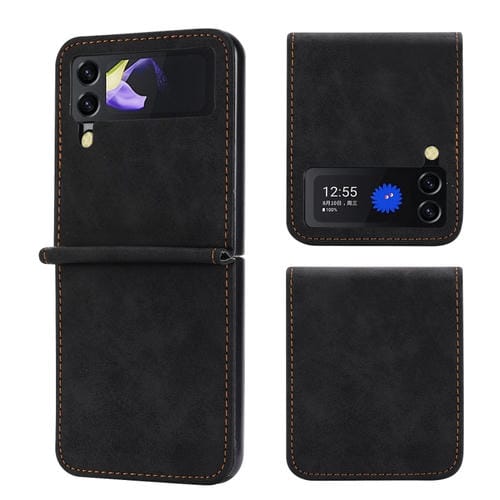 Estuche para Teléfono Samsung Galaxy Z Flip3 5G Df-05 Antirrobo Rfid Magnético (Negro)