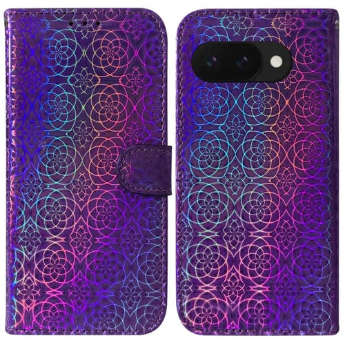 Funda de Cuero con Hebilla Magnética para Google Pixel 9A (Morado)