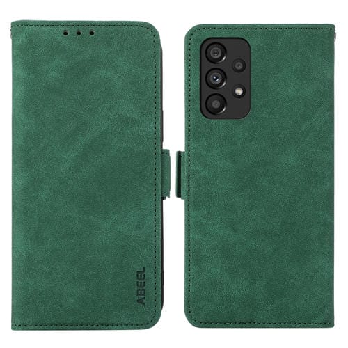 Funda para Teléfono Abeel Samsung Galaxy A52 5G 4G Cuero Rfid Magnético Esmerilado (Verde)