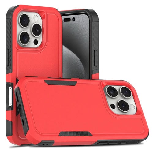 Funda de Teléfono 2 En 1 PC + TPU para iPhone 16 Pro (Roja)