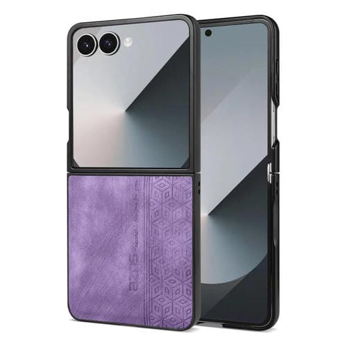 Funda AZNS con relieve 3D para Samsung Galaxy Z Flip7 5G (morada)