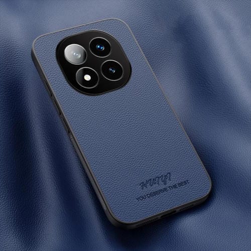Funda de Cuero Magnética para Teléfono Huiyi Redmi Note 14 Pro+ 5G (Azul)