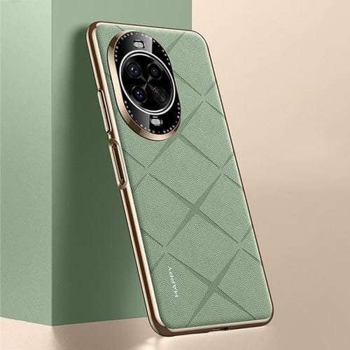Funda de cuero lisa para Huawei nova 14 Pro (verde)