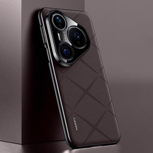 Funda de cuero liso para Huawei Pura 80 Pro Ultra 5G (marrón)