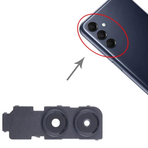 Couvercle de lentille de caméra arrière Samsung Galaxy M14 SM-M145F (Noir) - (10 pièces)