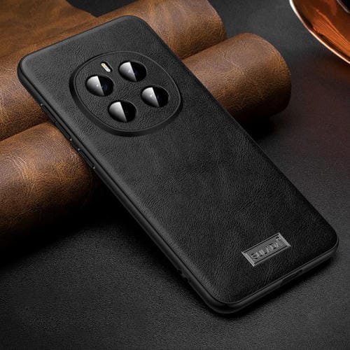 Funda de Teléfono Híbrida TPU Cuero Honor Magic7 Sulada a Prueba de Golpes (Negro)