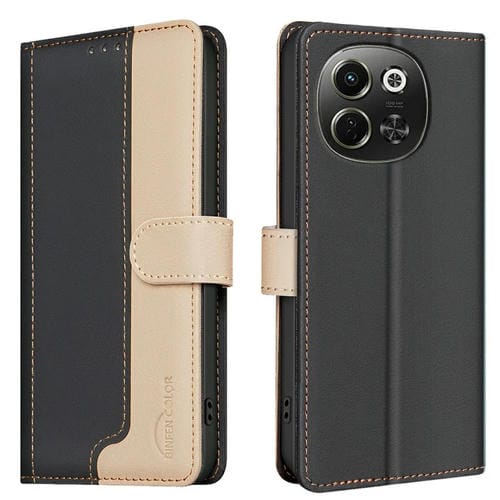 Funda de Cuero Antirrobo con Protección Rfid para Tecno Pova 6 Neo 5G y Spark 30 5G (Negro)