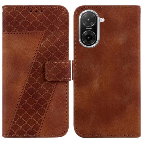 Funda de cuero con relieve de siete formas para Redmi A5 4G (171,7 mm) (marrón)