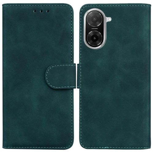 Funda de cuero con tapa para Redmi A5 4G (171,7 mm), color puro y tacto suave (verde)