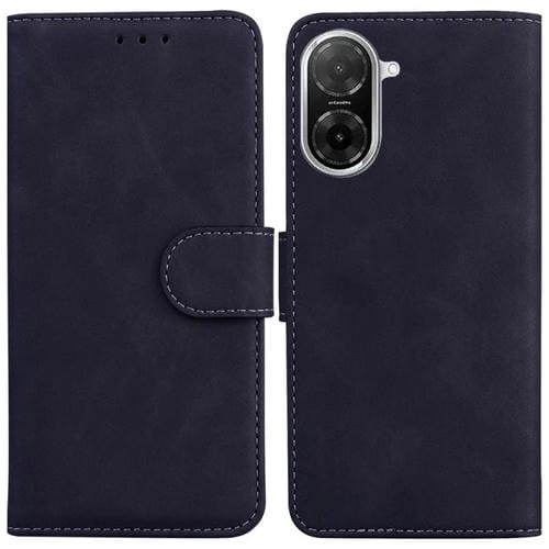 Funda de cuero con tapa para Redmi A5 4G (171,7 mm), color puro y tacto suave (negro)