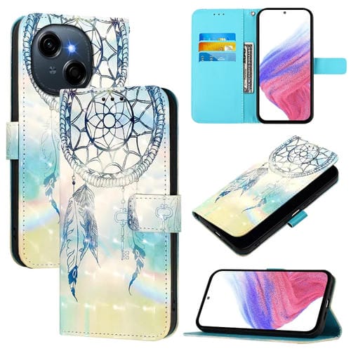 Funda de Cuero con Tapa Horizontal para Tecno Spark Go 1/Go 2025 (Dream Wind Chimes)