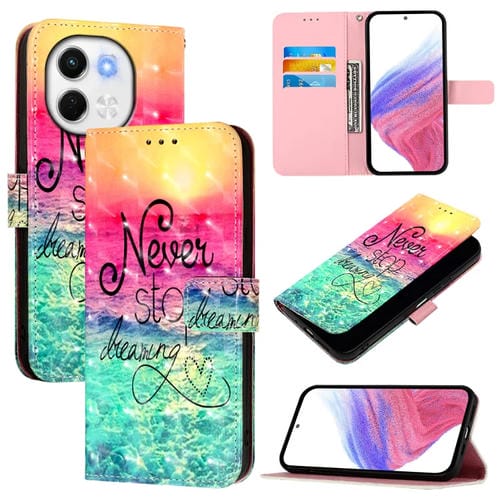 Funda de Cuero con Tapa Horizontal y Pintura 3D para Tecno Spark 30 5G/Pova 6 Neo 5G (Chasing Dreams)